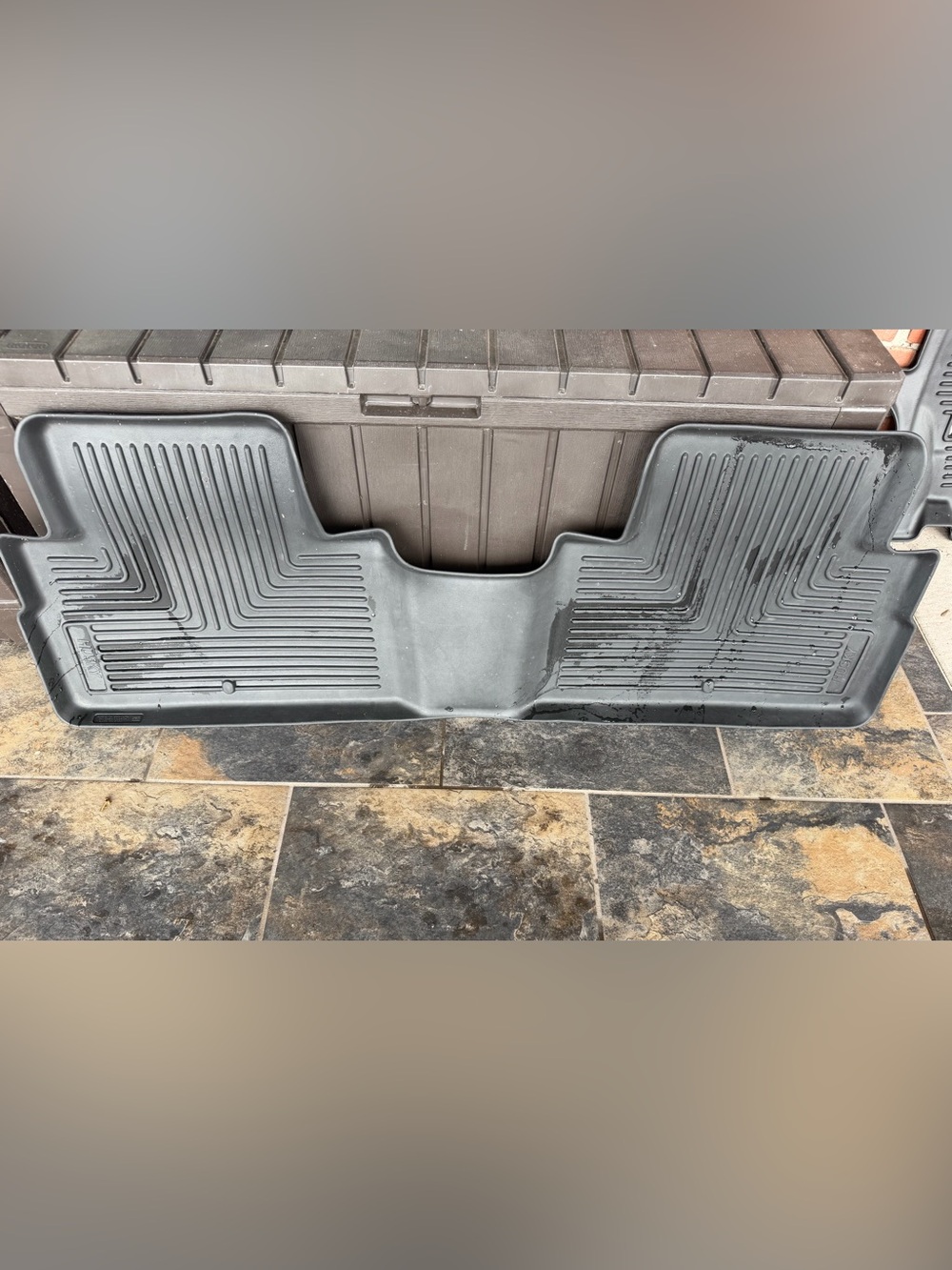 Husky Liner for second row of Hyundai Palisade. Black color